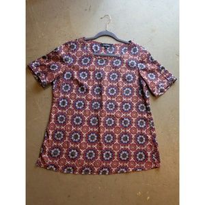 EVAN PICONE Short Sleeve PrintedTop Size 6